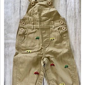 Cre8ions Bibs Tan 9 Mo With Small Cars On Front